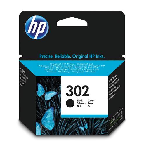 Hewlett Packard [HP] No.302 Inkjet Cartridge Page Life 190pp 3.5ml Black Ref F6U66AE