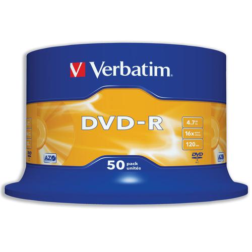 Verbatim+DVD-R+4.7GB+16X+Spindle+Ref+43548+%5BPack+50%5D
