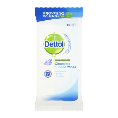 Dettol Antibacterial Surface Cleaning Wipes Ref RB789643 [72 Wipes]