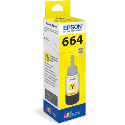 Epson+T6644+EcoTank+Ink+Bottle+Page+Life+6500pp+70ml+Yellow+Ref+C13T664440