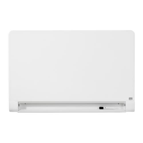Nobo Widescreen 45 inch WBrd Gls Rnd Cnr Magn Scratch-Res Fixings Inc W1000xH560mm Brill Wht Ref 1905191