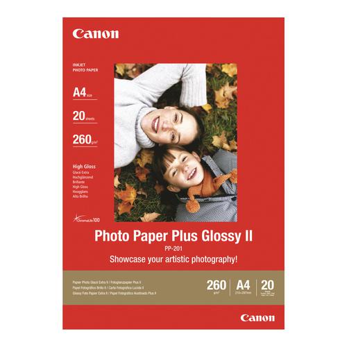 Canon PP201 Gloss Photo Paper 13x18cm 260gsm Plus Ref 2311B018 [20 Sheets]