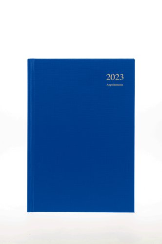 5+Star+Office+2024+Diary+Week+to+View+Casebound+and+Sewn+Vinyl+Coated+Board+A5+210x148mm+Blue.