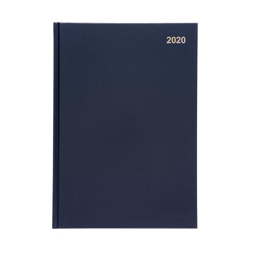 5+Star+Office+2020+Diary+Week+to+View+Casebound+and+Sewn+Vinyl+Coated+Board+A4+297x210mm+Blue