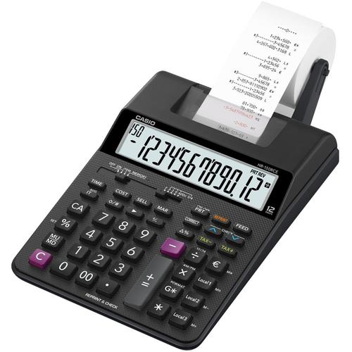 Casio Desktop Printing Calculator 12 Digit Display 2 Colour Printing 165x65x295mm Black Ref HR-150RCE