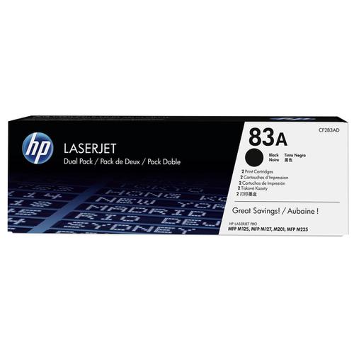 HP83A Toner Cartridge Page Life 1500pp Black Ref CF283AD [Pack 2]