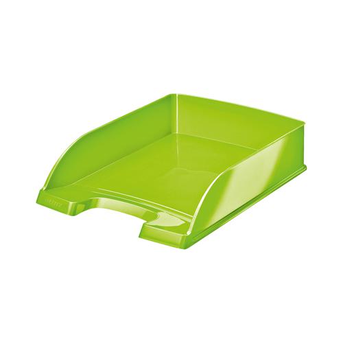 Leitz WOW Letter Tray Stackable Glossy W245xD380xH70mm Green Ref 52263054