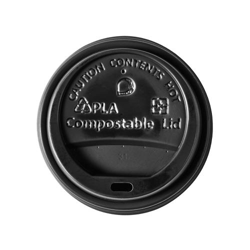 Ingeo Ultimate Eco Compostable CPLA Domed Sip-Through lid Ref 0511226 Pack [50]