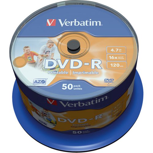 Verbatim+Dvd-R+4.7Gb+16X+Printable+%5BPack+50%5D