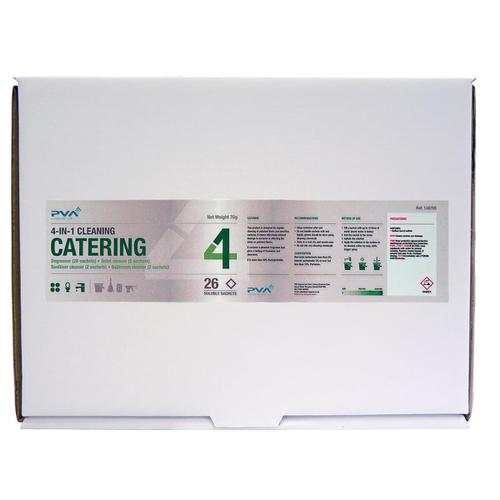 PVA Catering 4-IN-1 Cleaning Sachets Mixed Pack PK26 Ref C3