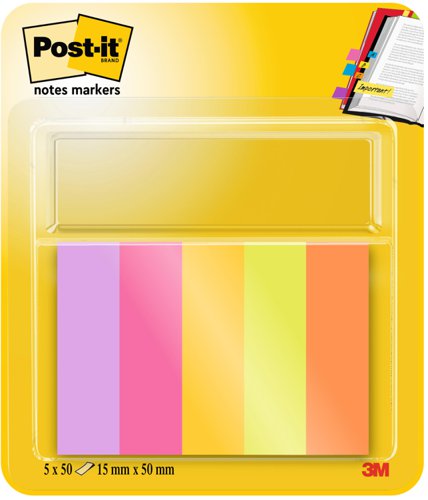 Post-it Index Flags 15 x 50 mm Assorted 50 Pack 5