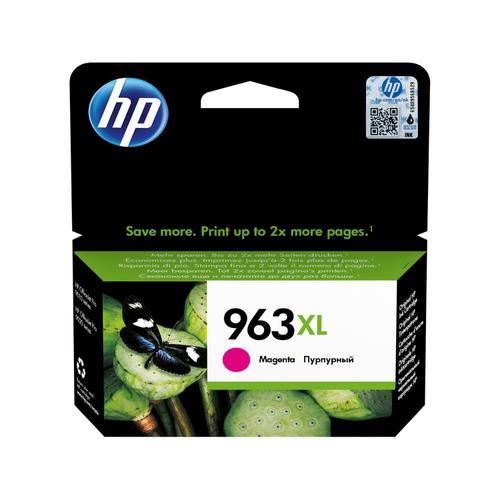 Hewlett Packard 963XL Inkjet Cartridge High Yield Page Life 1600pp 23.25ml Magenta Ref 3JA28AE