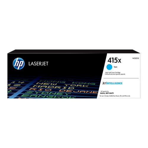 Hewlett Packard 415X Laser Toner Cartridge High Yield Page Life 6000pp Cyan Ref W2031X