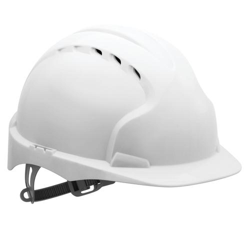JSP EVO2 Safety Helmet HDPE 6-point Polyethylene Harness EN397 Standard White Ref AJF030-000-100