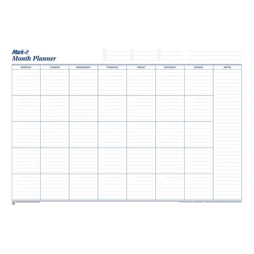 Mark-it+Perpetual+Month+Planner+Laminated+with+Notes+Column+W900xH600mm+Ref+MP