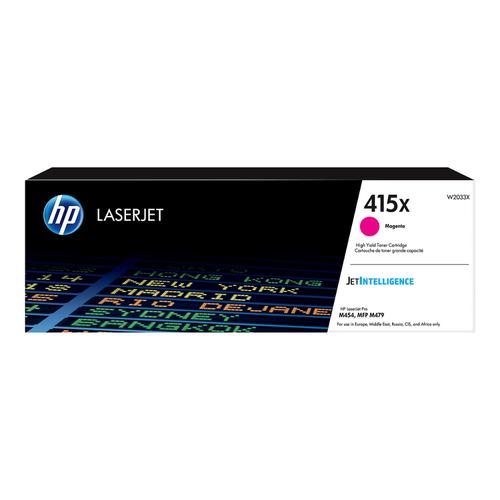 Hewlett Packard 415X Laser Toner Cartridge High Yield Page Life 6000pp Magenta Ref W2033X