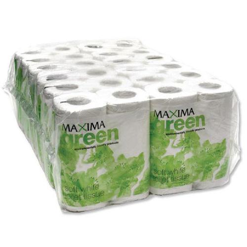 Maxima+Green+Toilet+Rolls+2-Ply+102x92mm+Pkd+4+Rolls+of+200+Sheets+White+Ref+1102004+%5BPack+48%5D