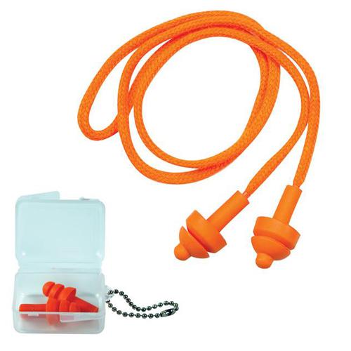 JSP Megaplug Ear Plugs With Cord and Carry Case Ref AEE020-060-0G1 [Pack 60]