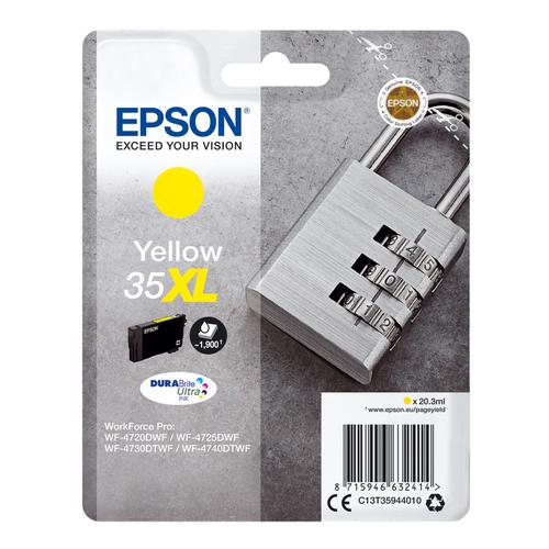 Epson 35XL Inkjet Cartridge High Yield Page Life 1900pp 20.3ml Yellow Ref C13T35944010