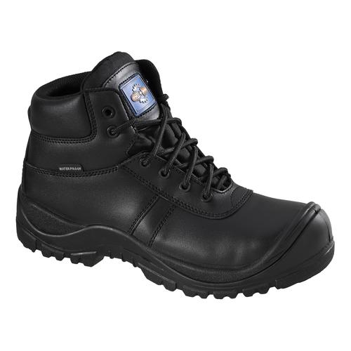 Rockfall Proman Boot Leather Waterproof 100% Non-Metallic Size 8 Black Ref PM4008-8 *5-7 Day Leadtime*