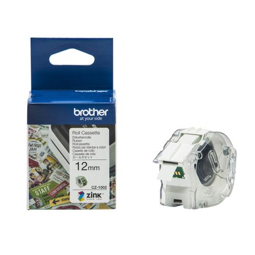 Brother+Colour+Label+Printer+12mm+Wide+Roll+Cassette+Ref+CZ1002