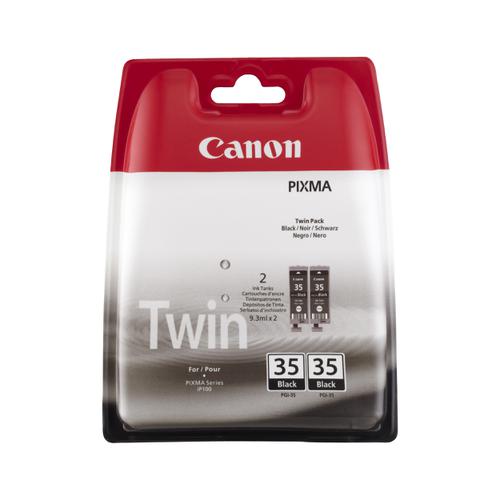 Canon PGI-35BK Inkjet Cartridge Page Life 191pp 9.3ml Black Ref 1509B012 [Pack 2]