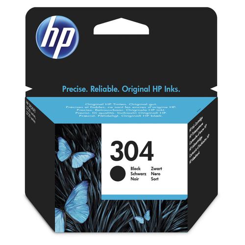 Hewlett Packard [HP] No.304 Inkjet Cartridge Page Life120pp 4ml Black Ref N9K06AE