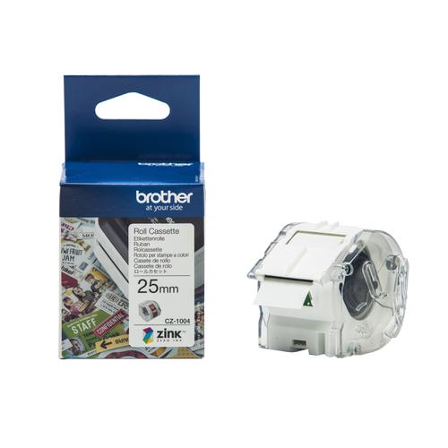 Brother+Colour+Label+Printer+25mm+Wide+Roll+Cassette+Ref+CZ1004