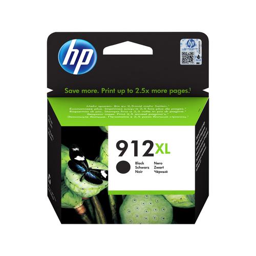 Hewlett Packard 912XL Inkjet Cartridge High Yield Page Life 825pp 21.7ml Black Ref 3YL84AE