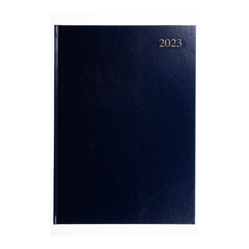 5+Star+Office+2024+Diary+Day+to+Page+Casebound+and+Sewn+Vinyl+Coated+Board+A4+297x210mm+Black.