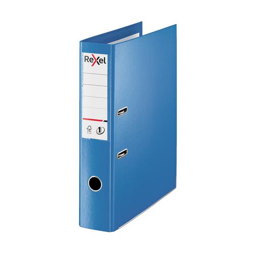 Rexel Choices LArch File PP 75mm FScap Blue Ref 2115512