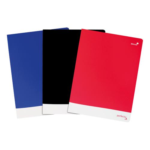 Silvine Soft Touch Perfecto Notebook 75gsm Ruled and Perforated 160pp A4+ Assorted Ref PERA4RBBST[Pack 6]
