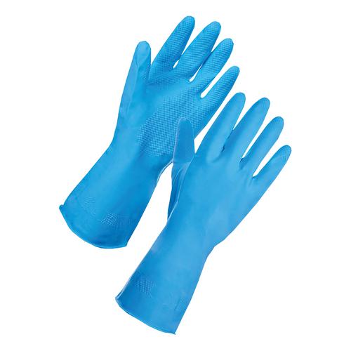 Supertouch Household Latex Gloves Medium Blue Ref 13312 [Pair]