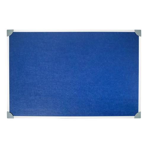 5+Star+Office+Felt+Noticeboard+with+Fixings+and+Aluminium+Trim+W900xH600mm+Blue