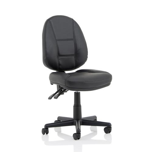 Trexus+Intro+Leather+High+Back+Permanent+Contact+Operators+Chair+490x450x440-560mm+Ref+ST204+3LEVER