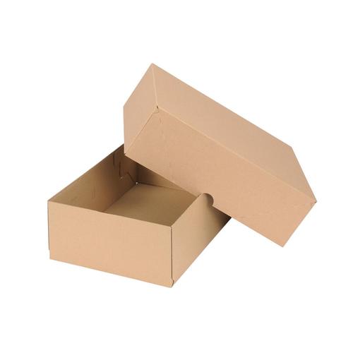 Self Locking Box Carton and Lid A4 W305xD215xH100mm Brown [Pack 10]
