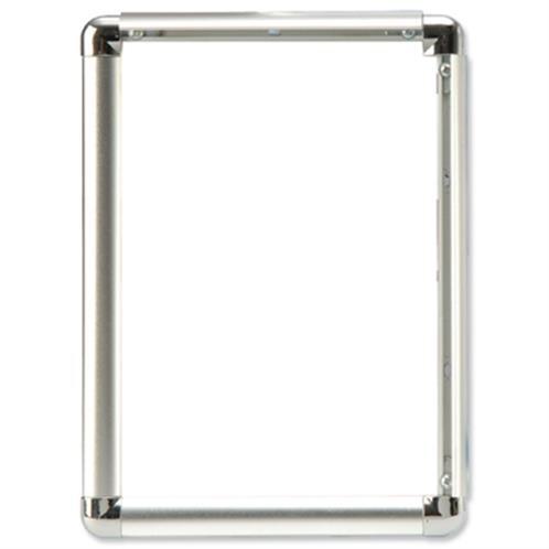 5+Star+Facilities+Clip+Display+Frame+Aluminium+with+Fixings+Front-loading+A3+297x13x420mm+Silver