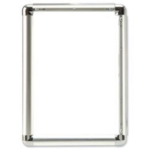 5+Star+Facilities+Clip+Display+Frame+Aluminium+with+Fixings+Front-loading+A2+420x13x594mm+Silver