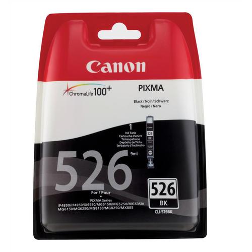 Canon+CLI-526BK+Inkjet+Cartridge+Page+Life+660pp+9ml+Black+Ref+4540B001