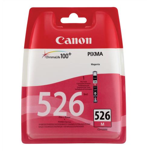 Canon+CLI-526M+Inkjet+Cartridge+Page+Life+204pp+9ml+Magenta+Ref+4542B001