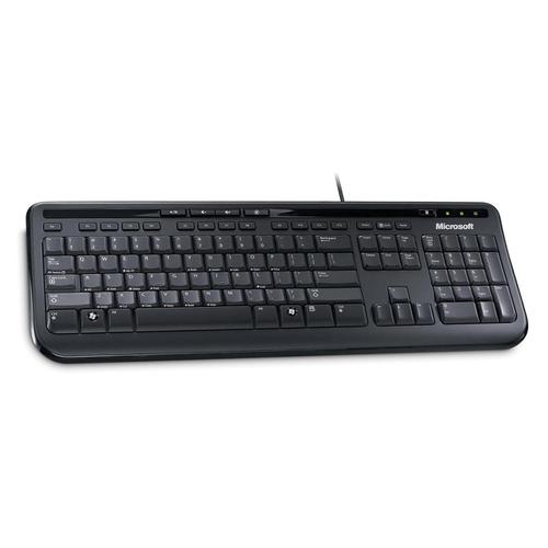 Microsoft+600+Wired+Keyboard+USB+Media+Centre+Quiet-Touch+Keys+Spill+Resistant+Design+Black+Ref+ANB-00006