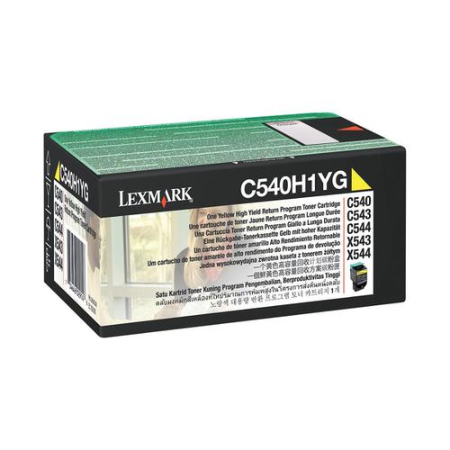 Lexmark C54x/X54x Laser Toner Cartridge Return Programme High Yield Page Life 2000pp Yellow Ref C540H1YG