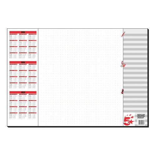 5 Star Office Paper Desk Pad 30 Sheets 590x410mm 80gsm White Printed