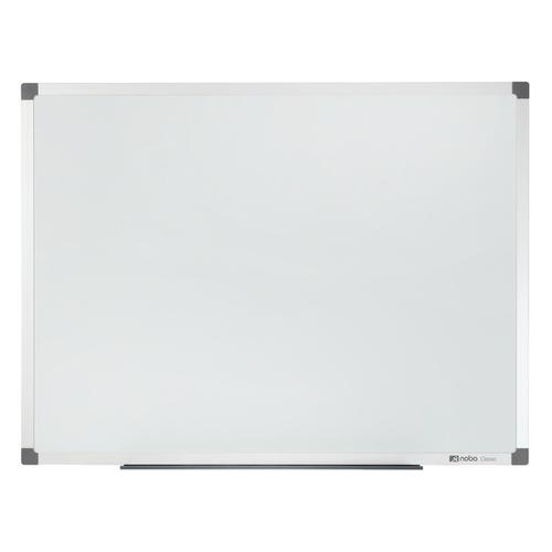 Nobo Classic Nano Drywipe Board Magnetic Steel with Fixings Slim Frame W1800xH900mm White Ref 1902645