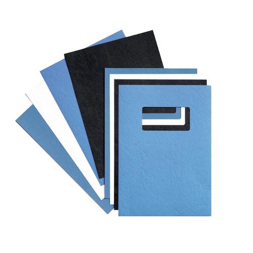 GBC+Binding+Covers+Leatherboard+Window+250gsm+A4+Blue+Ref+46735E+%5BPack+25x2%5D