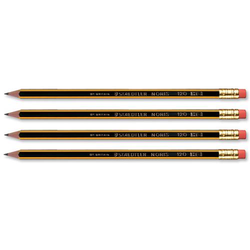 Staedtler+120+Noris+Pencil+with+Eraser+PEFC+HB+Ref+122HBRT+%5BPack+12%5D