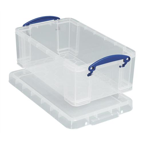 Really+Useful+Storage+Box+Plastic+Lightweight+Robust+Stackable+9+Litre+W255xD395xH155mm+Clear+Ref+9C