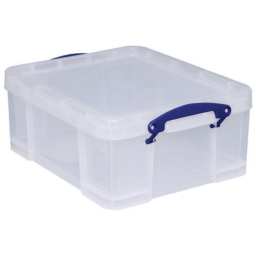 Really+Useful+Storage+Box+Plastic+Lightweight+Robust+Stackable+18+Litre+W390xD480xH200mm+Clear+Ref+18C