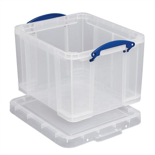 Really+Useful+Storage+Box+Plastic+Lightweight+Robust+Stackable+35+Litre+W390xD480xH310mm+Clear+Ref+35C