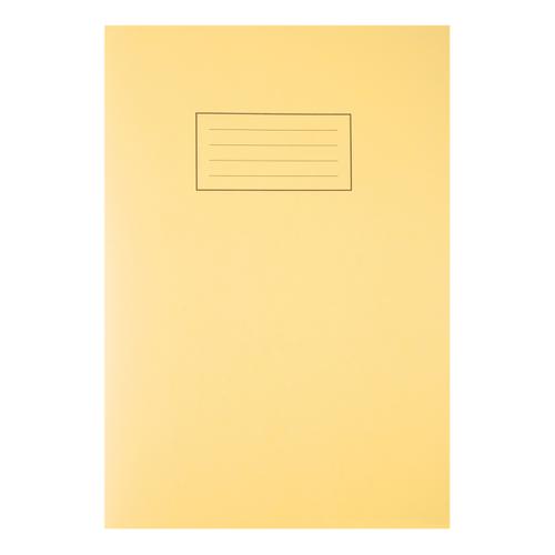 Silvine Exercise Book Ruled and Margin 80 Pages 75gsm A4 Yellow Ref EX109 [Pack 10]